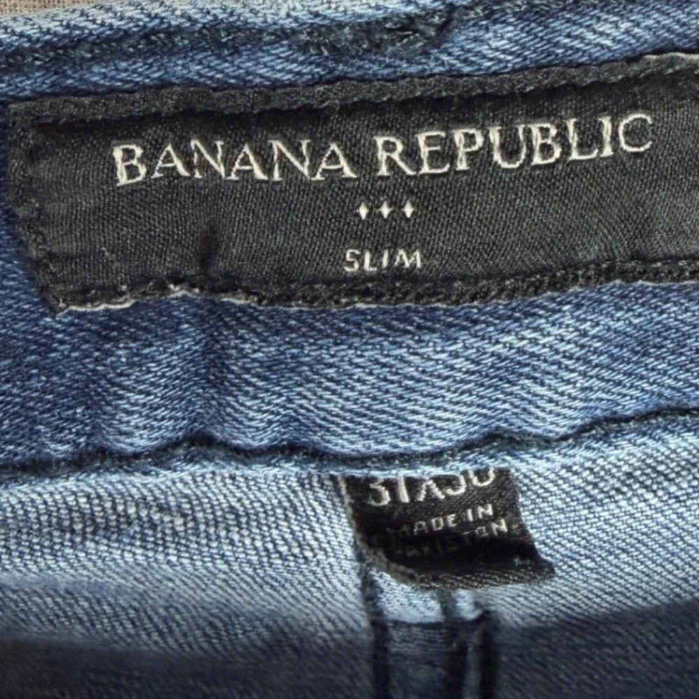 Banana Republic Men's Slim Full Zip Jeans size 31X30 Blue